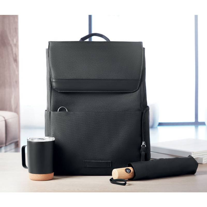 DAEGU LAP Batoh na notebook z RPET , čierna DAEGU LAP Batoh na notebook z RPET , čierna