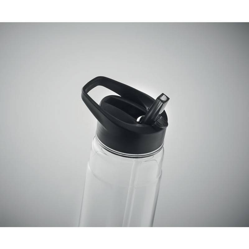 ALABAMA  Fľaša RPET 650ml so slamkou , čierna