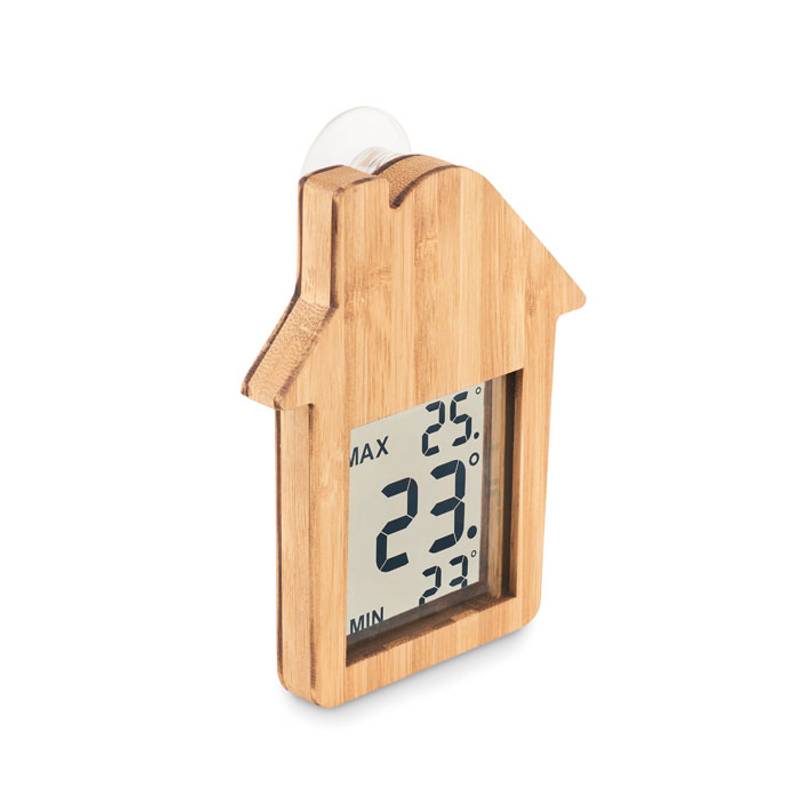 HISA Meteostanice z bambusu, hnědá HISA Meteostanice z bambusu, hnědá