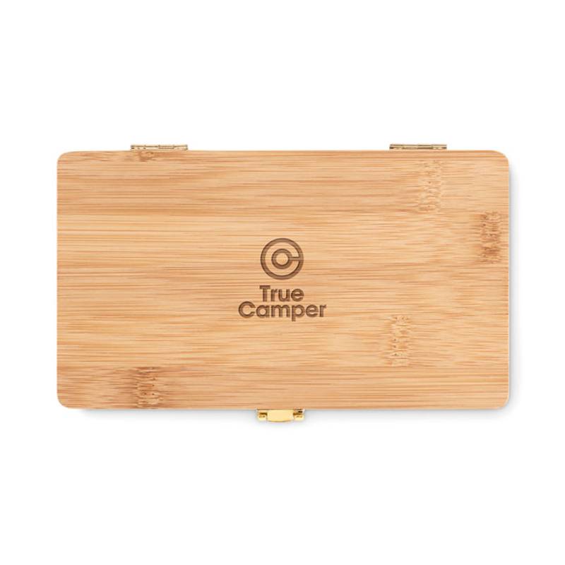 GALLAWAY Súprava náradia v bambusovom kufríku, hnedá GALLAWAY Súprava náradia v bambusovom kufríku, hnedá