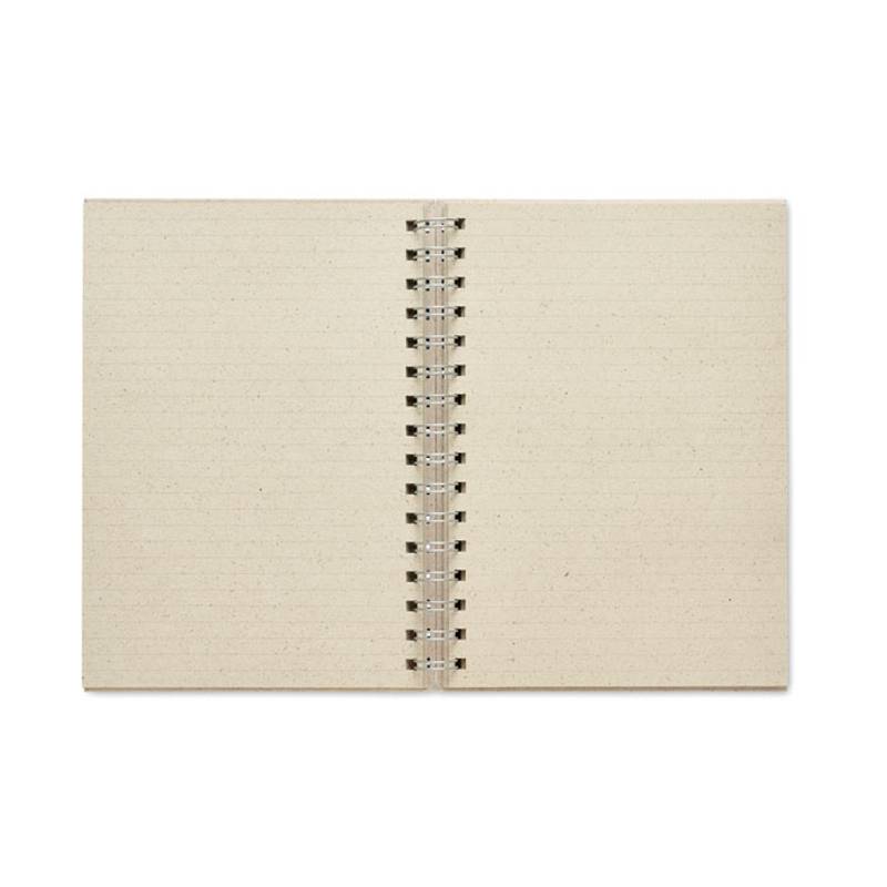 GRASS BOOK Krúžkový A5 zápisník z trávy , béžová GRASS BOOK Krúžkový A5 zápisník z trávy , béžová