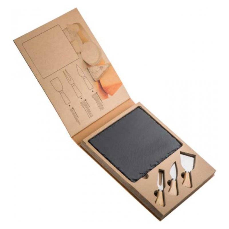 Sada na syr s bridlicou, sivá Sada na syr s bridlicou, sivá