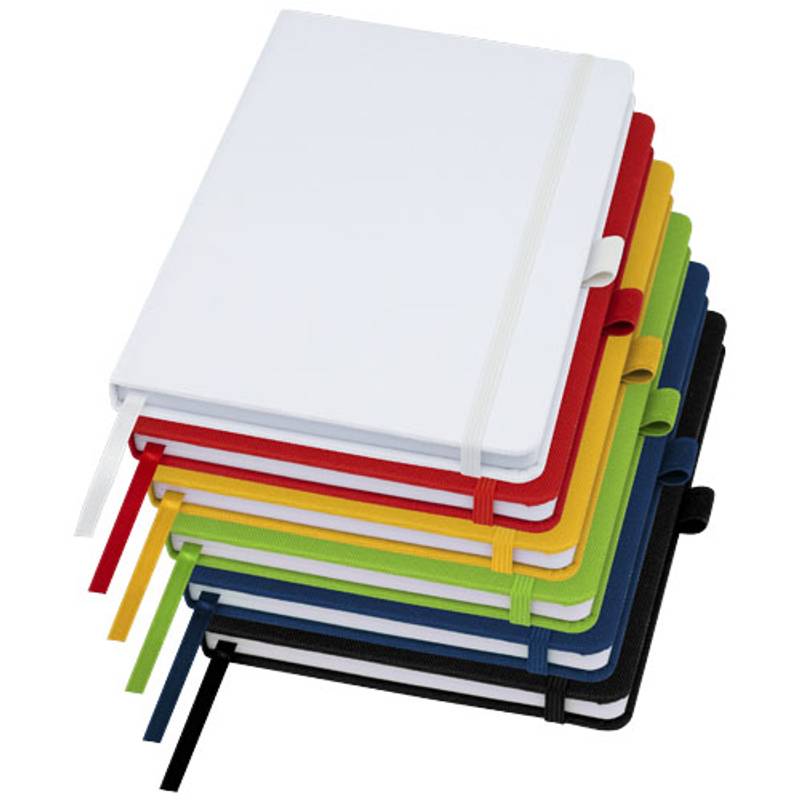 Zápisník A5 z recyklovaného papiera s obálkou z recyklovaného PET Honua, biela Zápisník A5 z recyklovaného papiera s obálkou z recyklovaného PET Honua, biela