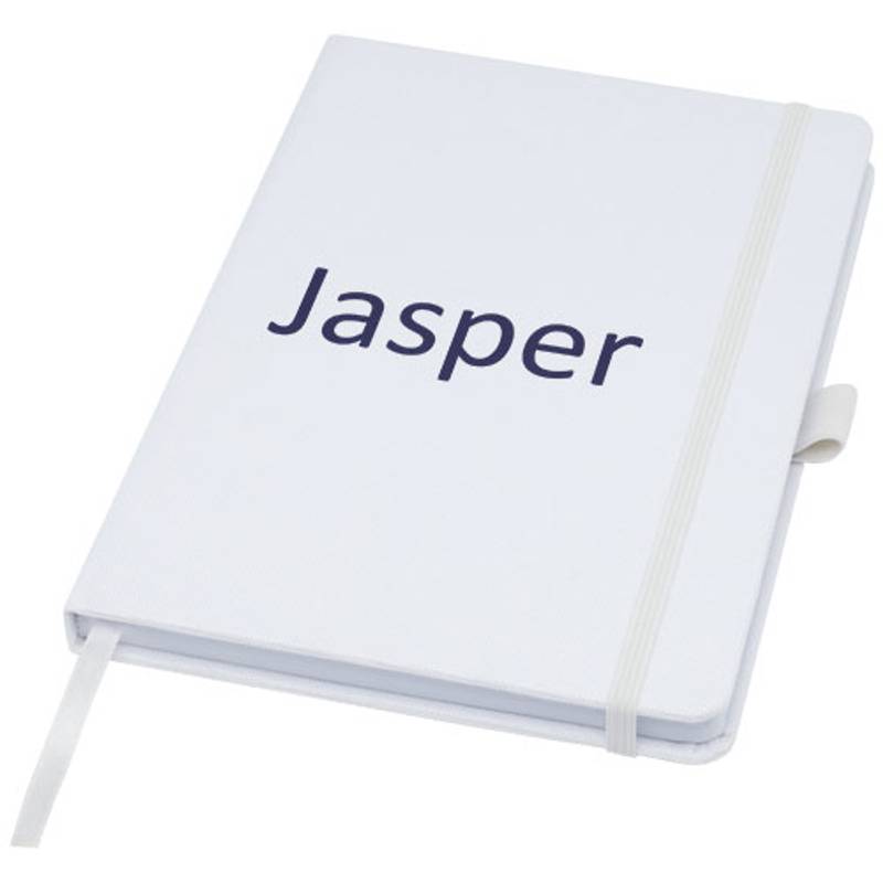 Zápisník A5 z recyklovaného papiera s obálkou z recyklovaného PET Honua, biela Zápisník A5 z recyklovaného papiera s obálkou z recyklovaného PET Honua, biela