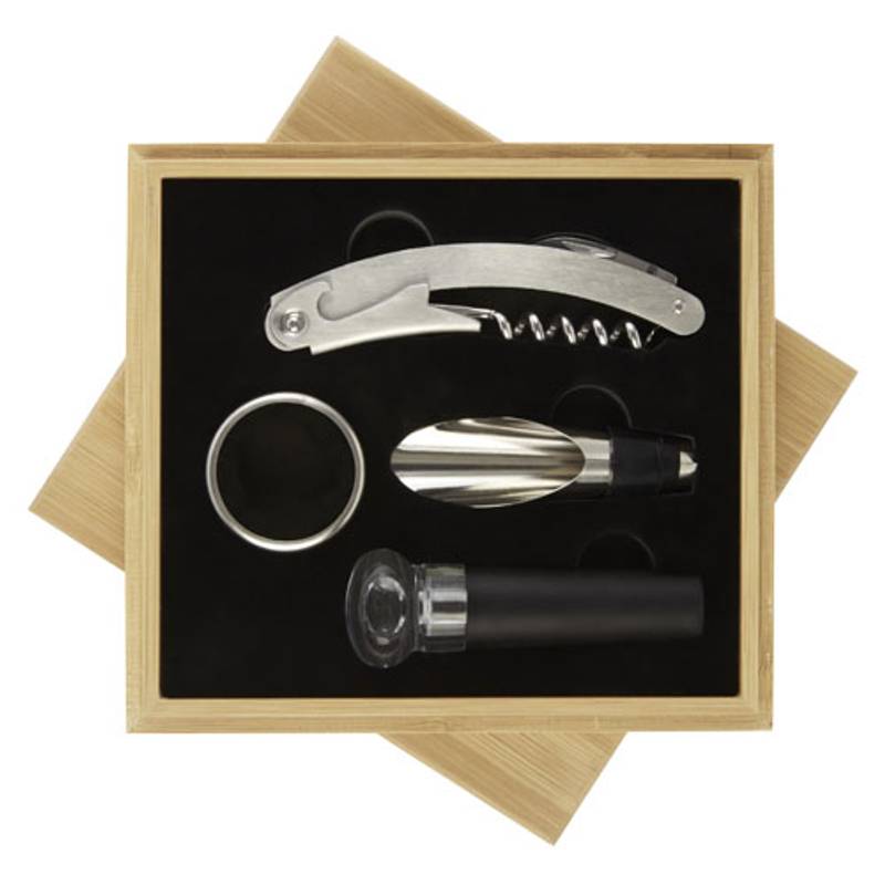 4dielna sada na víno Syrat, sivá 4dielna sada na víno Syrat, sivá