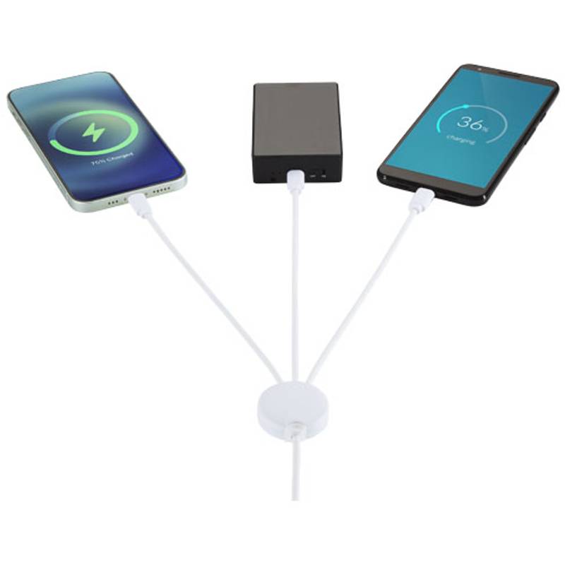 Nabíjací kábel 5v1 s antibakteriálnou prísadou Pure, biela Nabíjací kábel 5v1 s antibakteriálnou prísadou Pure, biela