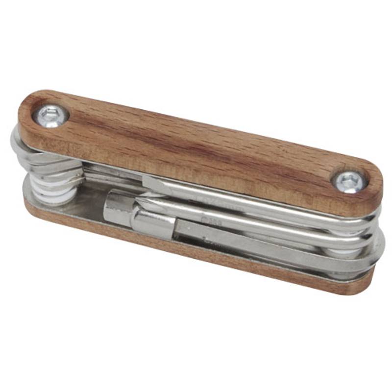 Drevený multifunkčný nástroj na bicykel Fixie s 8 funkciami, hnedá Drevený multifunkčný nástroj na bicykel Fixie s 8 funkciami, hnedá