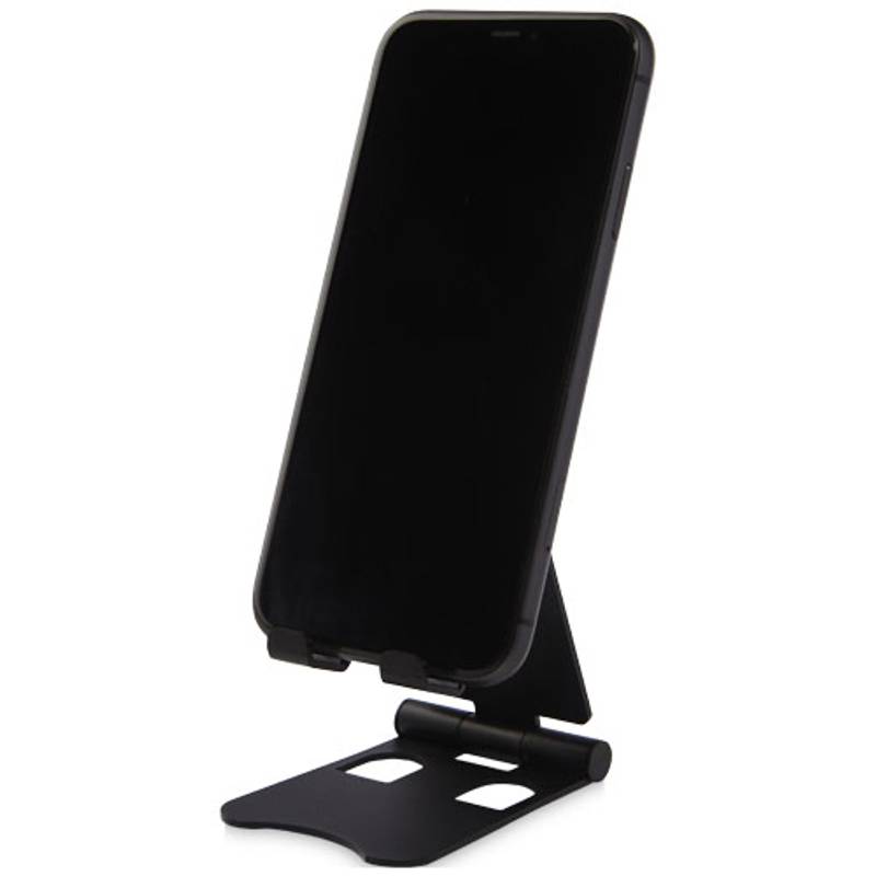 Skládací stojánek na telefon Riso, černá Skládací stojánek na telefon Riso, černá