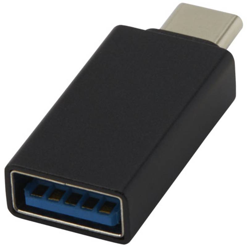 Hliníkový adaptér USB-C na USB-A 3.0 Adapt, čierna