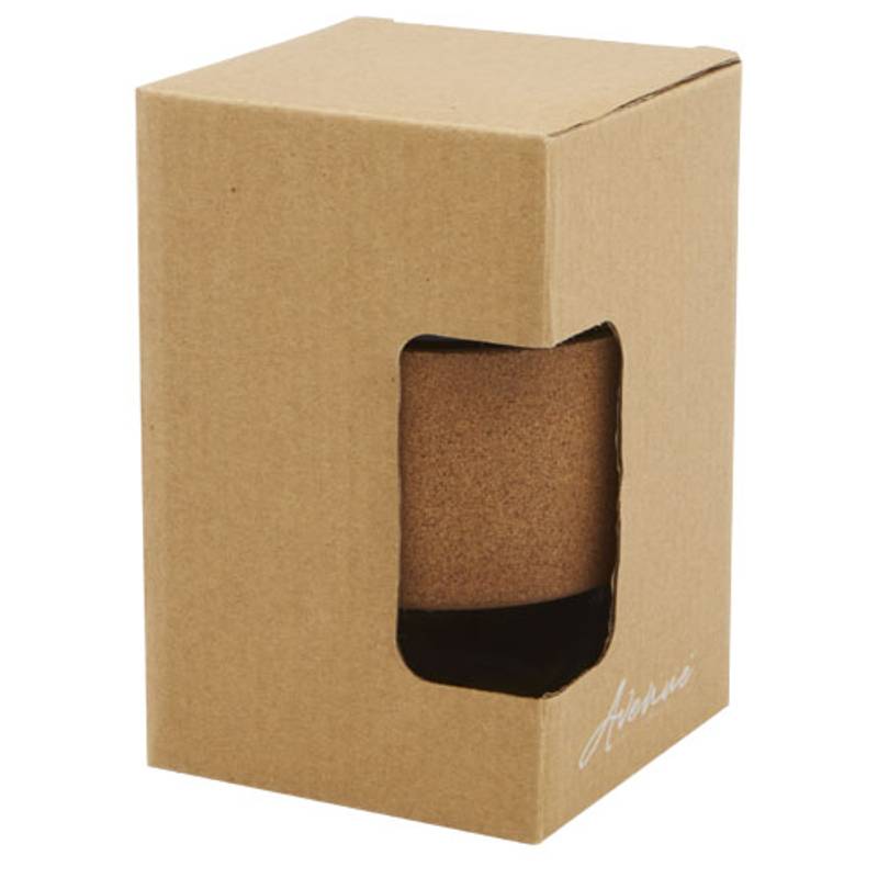 Pohár objemu 360 ml z borosilikátového skla s korkovým obalom a silikonovým viečkom Lidan, biela Pohár objemu 360 ml z borosilikátového skla s korkovým obalom a silikonovým viečkom Lidan, biela