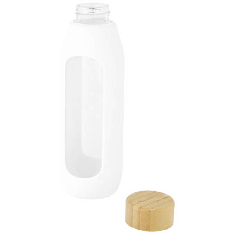 Fľaša objemu 600 ml z borosilikátového skla so silikonovým obalom Tidan, zelená Fľaša objemu 600 ml z borosilikátového skla so silikonovým obalom Tidan, zelená