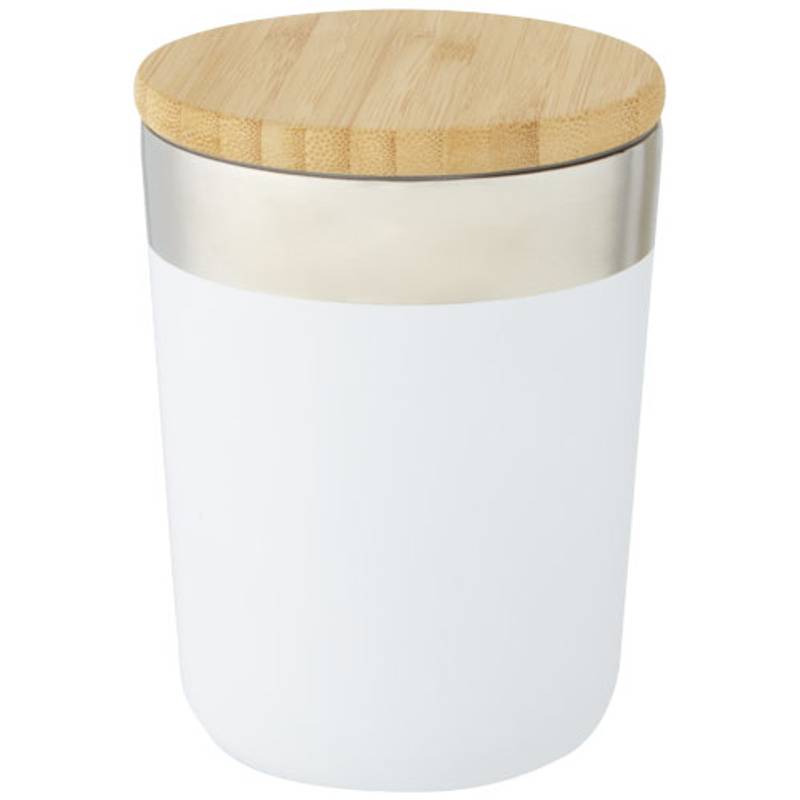 Termo hrnek objemu 300 ml z nerezové oceli s měděnou vakuovou izolací a bambusovým víčkem Lagan Termo hrnek objemu 300 ml z nerezové oceli s měděnou vakuovou izolací a bambusovým víčkem Lagan
