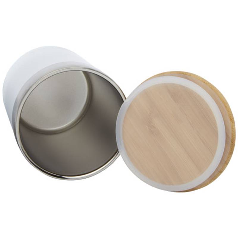 Termo hrnek objemu 300 ml z nerezové oceli s měděnou vakuovou izolací a bambusovým víčkem Lagan Termo hrnek objemu 300 ml z nerezové oceli s měděnou vakuovou izolací a bambusovým víčkem Lagan