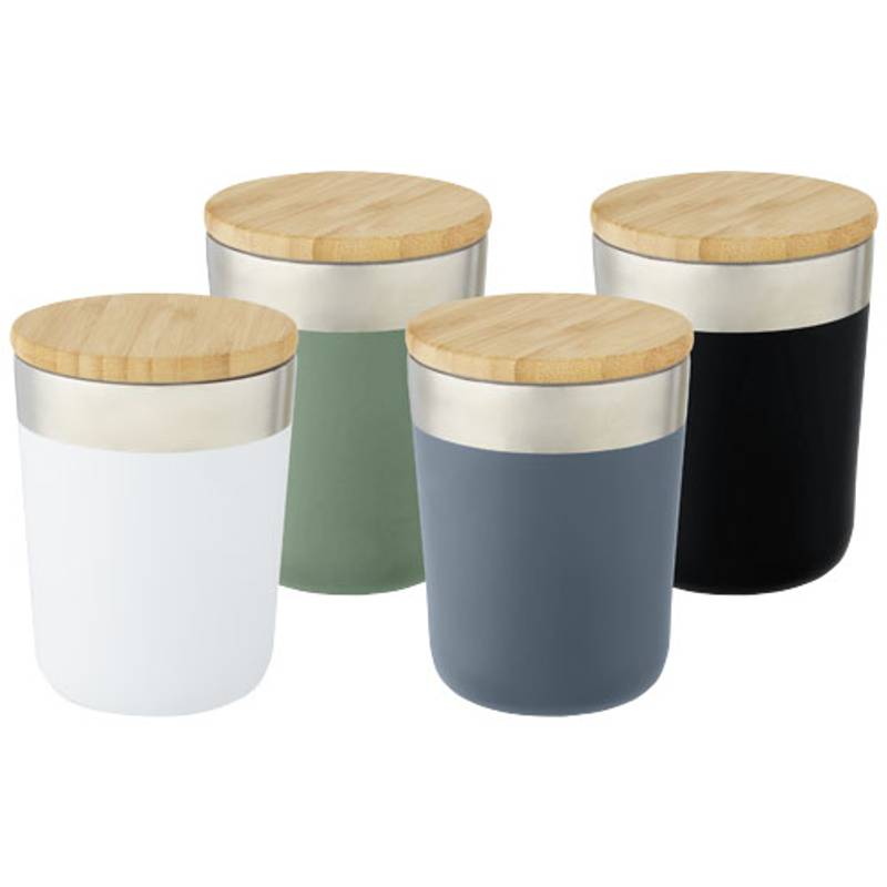 Termo hrnek objemu 300 ml z nerezové oceli s měděnou vakuovou izolací a bambusovým víčkem Lagan Termo hrnek objemu 300 ml z nerezové oceli s měděnou vakuovou izolací a bambusovým víčkem Lagan