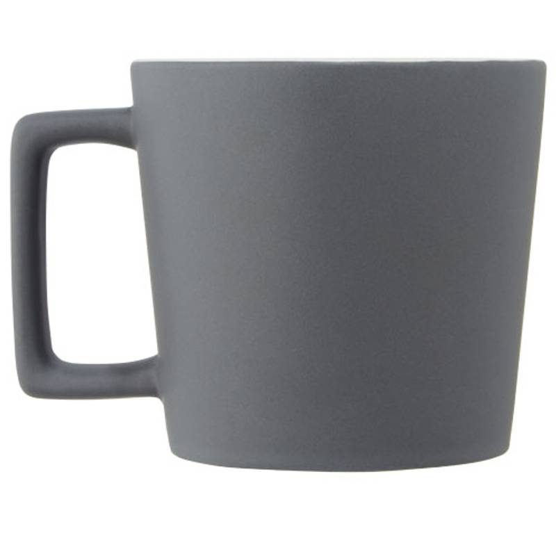 Keramický hrnek o objemu 370 ml s matným povrchem Cali, šedá Keramický hrnek o objemu 370 ml s matným povrchem Cali, šedá