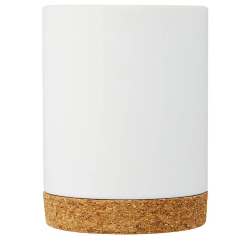 Keramický hrnek o objemu 425 ml s korkovou spodní částí Neiva, bílá Keramický hrnek o objemu 425 ml s korkovou spodní částí Neiva, bílá