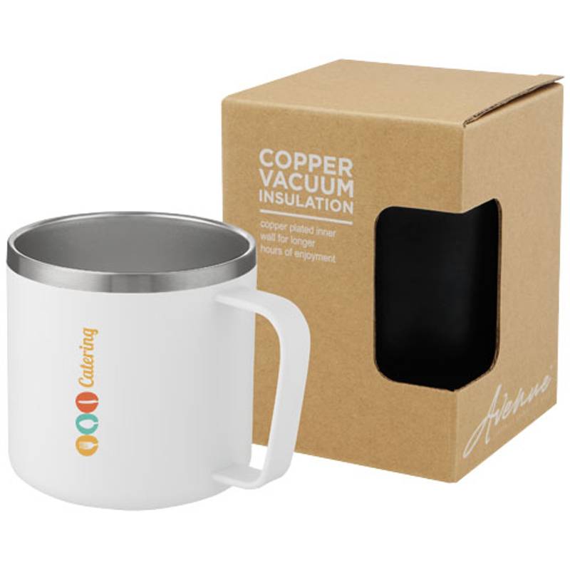 Medený hrnček s vákuovou izoláciou o objemu 350 ml Nordre, biela Medený hrnček s vákuovou izoláciou o objemu 350 ml Nordre, biela