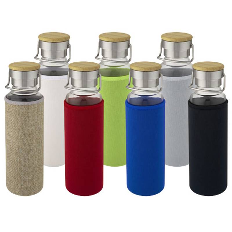 Sklenená fľaša o objemu 660 ml s neoprenovým puzdrom Thor, prírodná Sklenená fľaša o objemu 660 ml s neoprenovým puzdrom Thor, prírodná