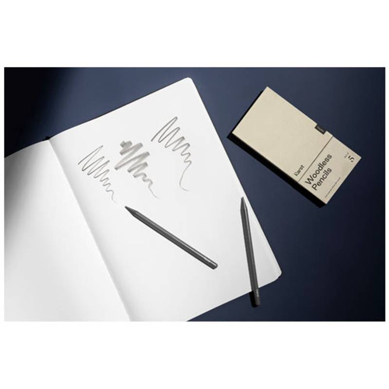 Bezdrevé grafitové tužky 2B v balení po 5 kusoch K'arst®, sivá Bezdrevé grafitové tužky 2B v balení po 5 kusoch K'arst®, sivá