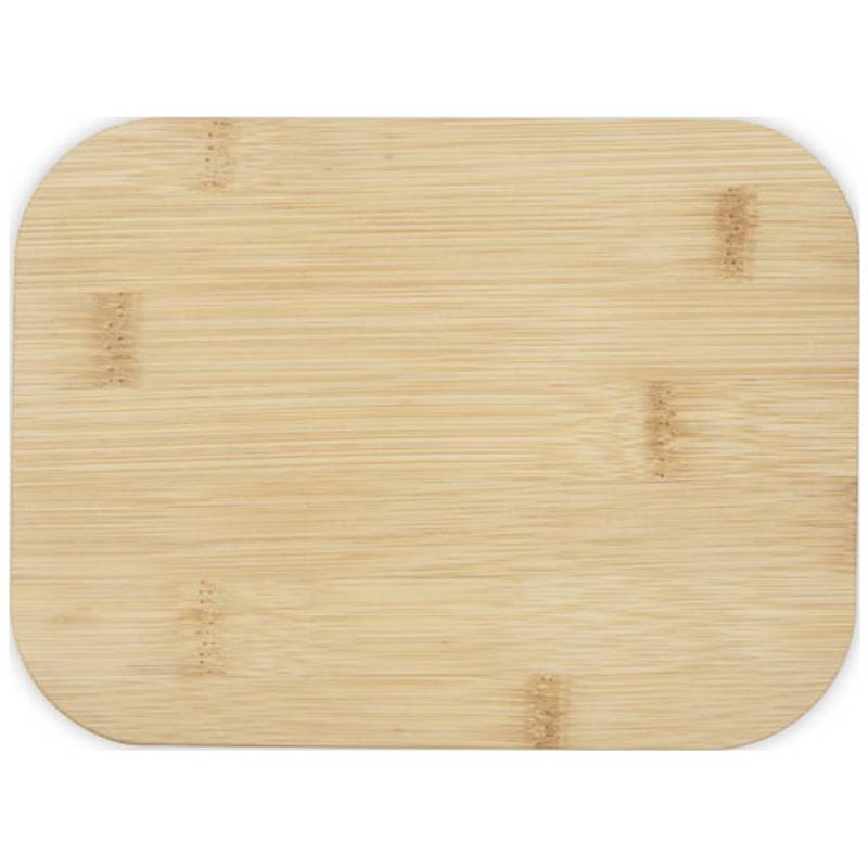 Sklenená obedová krabička s bambusovým uzáverom Roby, biela Sklenená obedová krabička s bambusovým uzáverom Roby, biela