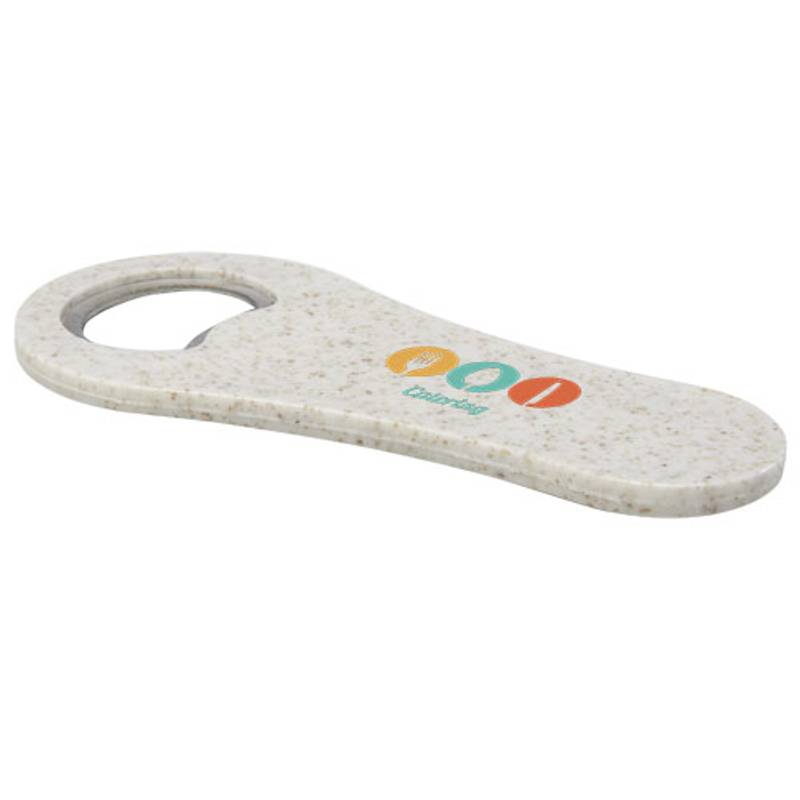 Otvárač na fľaše z pšeničnej slamy Schyn, biela Otvárač na fľaše z pšeničnej slamy Schyn, biela