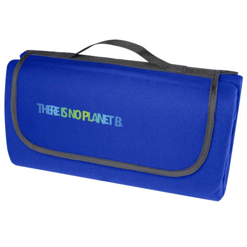 Pikniková deka z recyklovaného plastu Salvie, modrá Pikniková deka z recyklovaného plastu Salvie, modrá