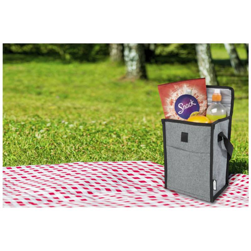 Chladící taška z RPET plastu pro 4 plechovky Reclaim, šedá Chladící taška z RPET plastu pro 4 plechovky Reclaim, šedá