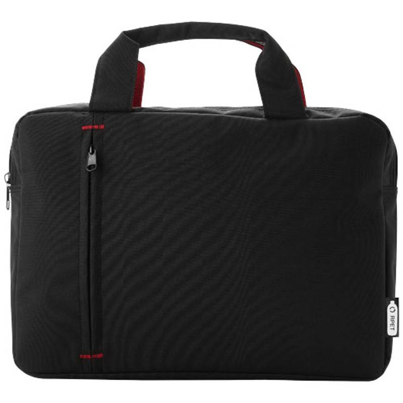 Konferenční taška z RPET plastu Detroit, černá Konferenční taška z RPET plastu Detroit, černá