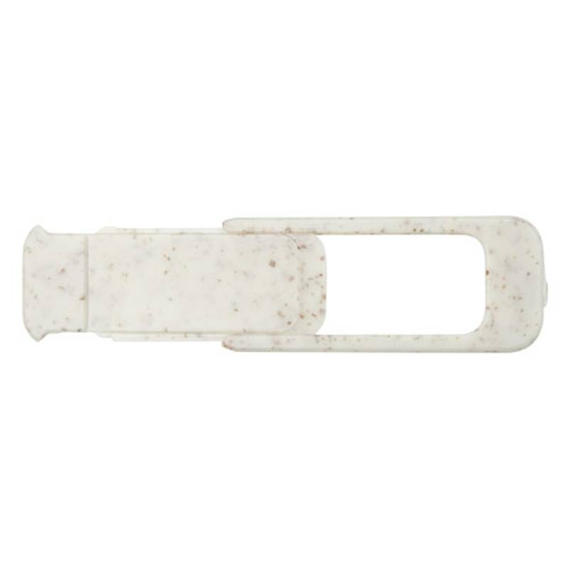 Krytka webové kamery z pšeničné slámy Kushi, bílá Krytka webové kamery z pšeničné slámy Kushi, bílá