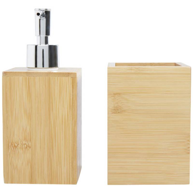 3dielna bambusová kúpelňová sada Hedon, prírodná 3dielna bambusová kúpelňová sada Hedon, prírodná