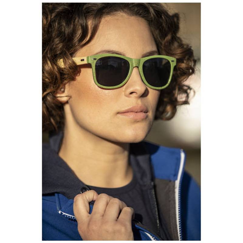 Bambusové slnečné okuliare Sun Ray, červená Bambusové slnečné okuliare Sun Ray, červená