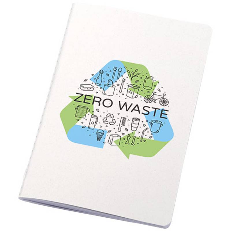 Fabia poznámkový blok s obálkou z crush papíru, bílá Fabia poznámkový blok s obálkou z crush papíru, bílá