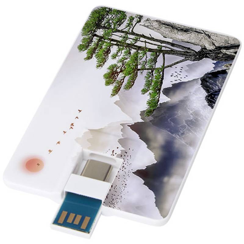 32GB USB disk s portem USB-C a USB-A 3.0 Duo Slim, bílá 32GB USB disk s portem USB-C a USB-A 3.0 Duo Slim, bílá