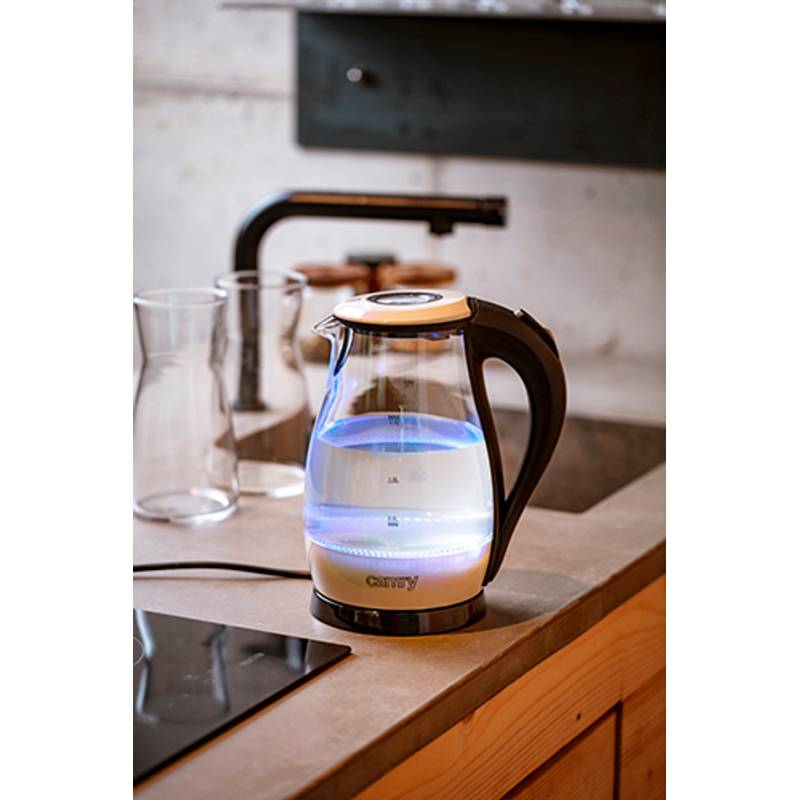 Skleněná rychlovarná konvice 1,7L, CAMRY CR1251w Skleněná rychlovarná konvice 1,7L, CAMRY CR1251w