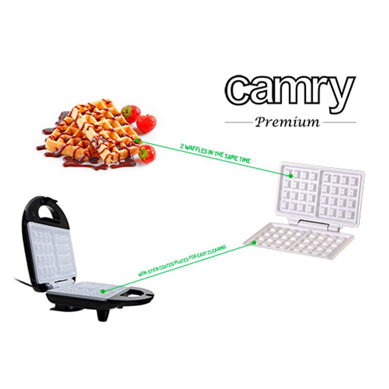 Vaflovač 700W, CAMRY CR3019 Vaflovač 700W, CAMRY CR3019