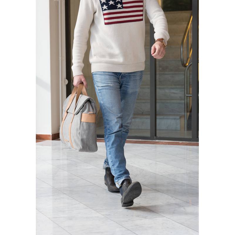 Canvas taška na notebook, sivá Canvas taška na notebook, sivá