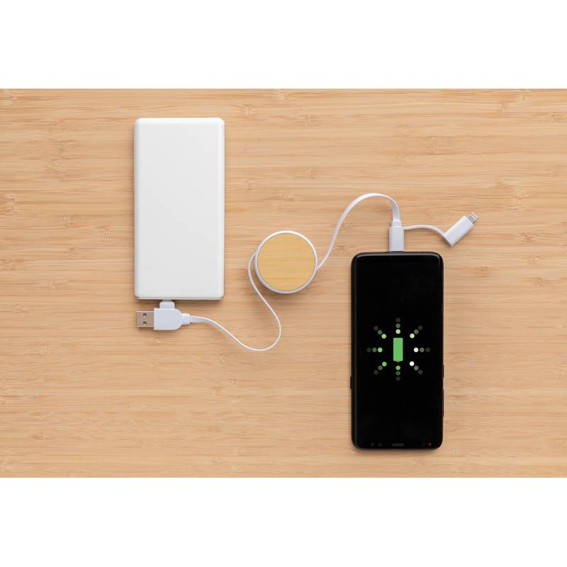 Zvinovací kábel 6 v 1 Ontario z RCS recyklovaného plastu Zvinovací kábel 6 v 1 Ontario z RCS recyklovaného plastu