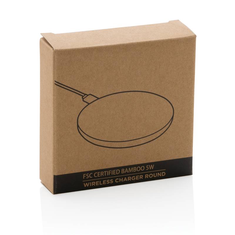 Bezdrôtová nabíjačka 5W z FSC® bambusu Bezdrôtová nabíjačka 5W z FSC® bambusu