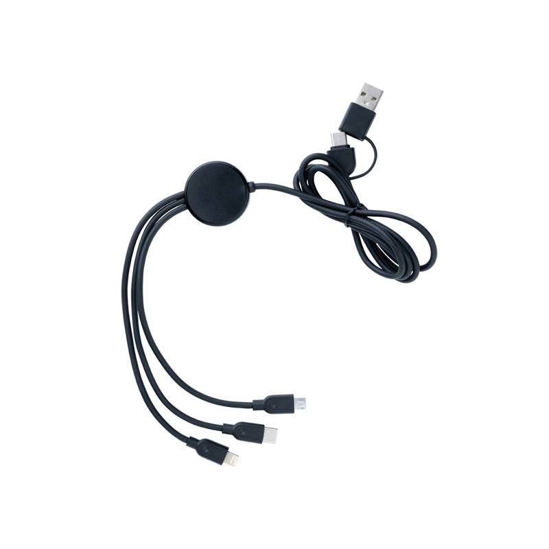 Nabíjecí kabel 6 v 1 z RCS recyklovaného plastu a TPE Nabíjecí kabel 6 v 1 z RCS recyklovaného plastu a TPE