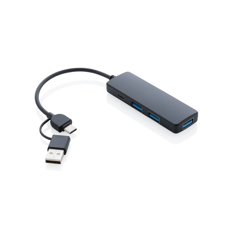 USB hub z RCS recyklovaného plastu USB hub z RCS recyklovaného plastu