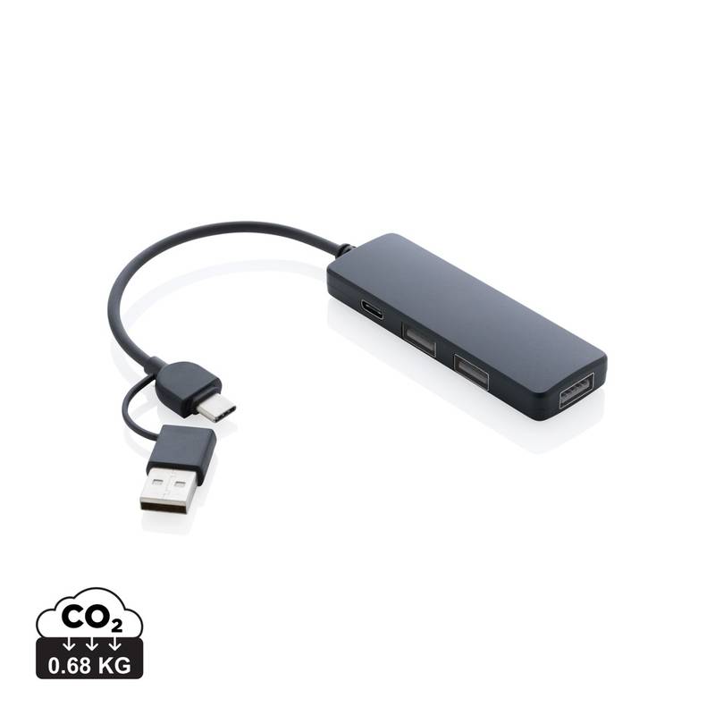 USB hub z RCS recyklovaného plastu USB hub z RCS recyklovaného plastu
