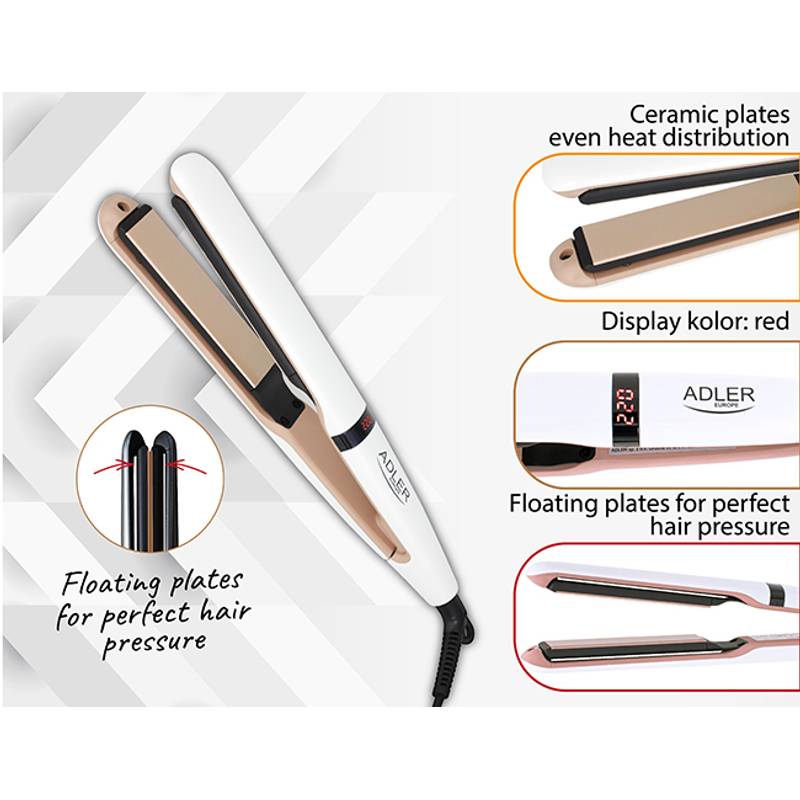 Žehlička na vlasy - keramická s tep. Ovládaním Žehlička na vlasy - keramická s tep. Ovládaním