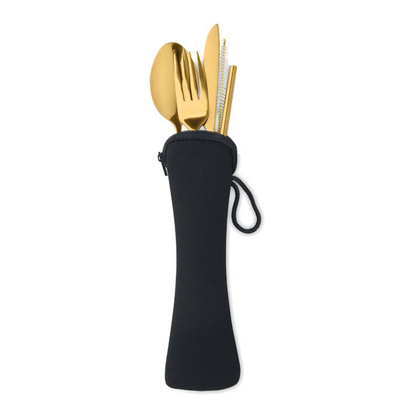 Nerezové příbory, žlutá Nerezové příbory, žlutá