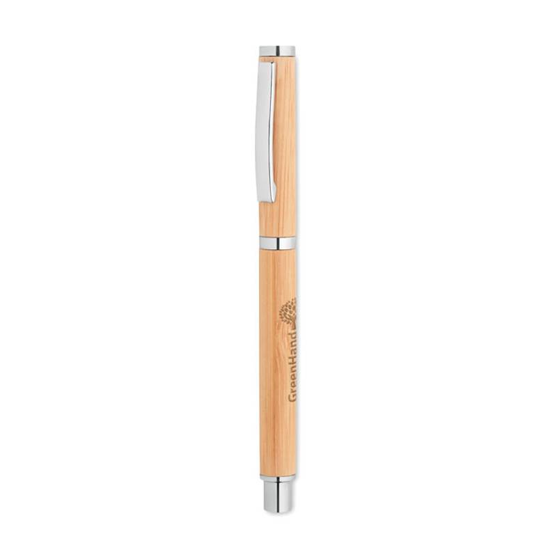 Bambusové gélové pero, hnedá