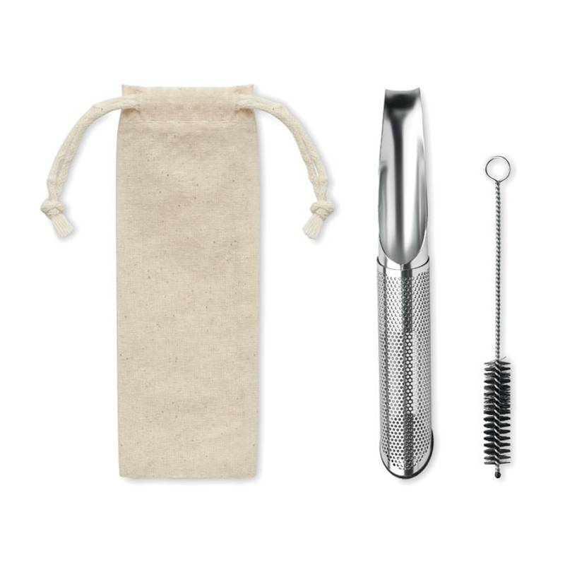 Nerezový lúhovač čaju, sivá strieborná Nerezový lúhovač čaju, sivá strieborná