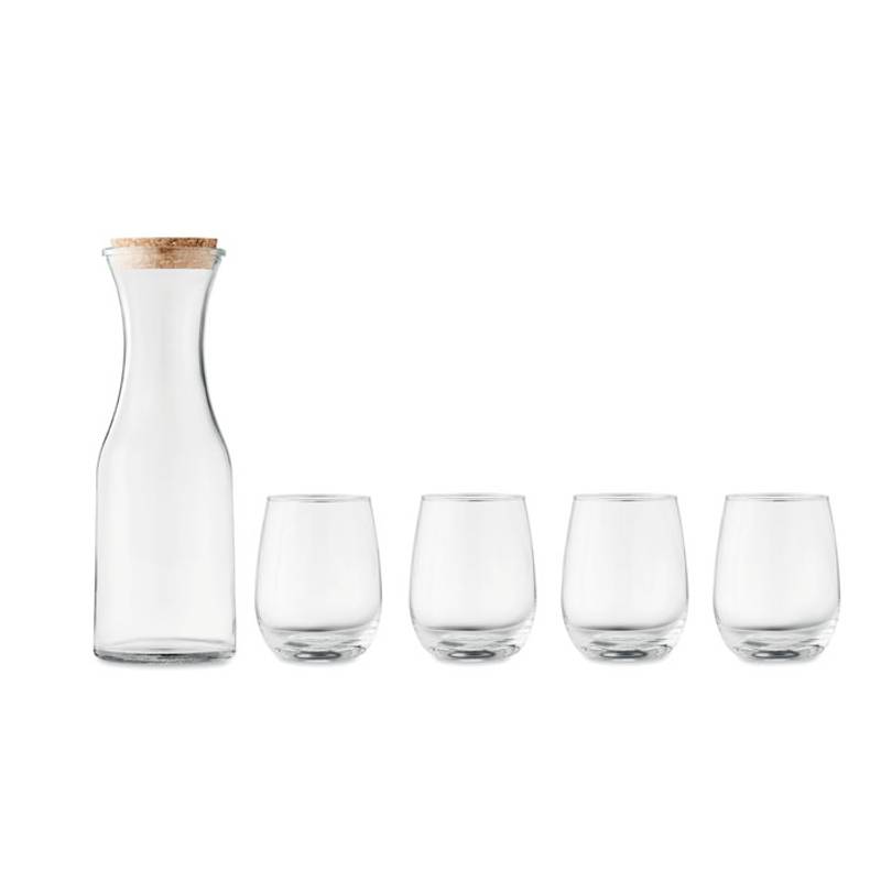 Karafa a skleničky ze skla, transparentní Karafa a skleničky ze skla, transparentní