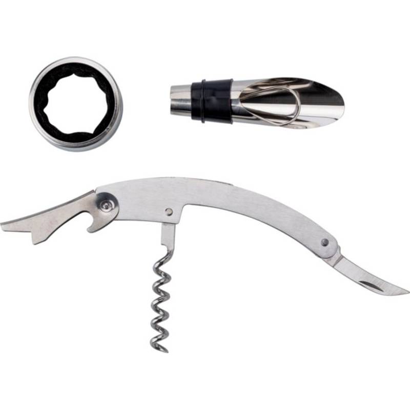 Sada na víno, černá - stříbrná Sada na víno, černá - stříbrná