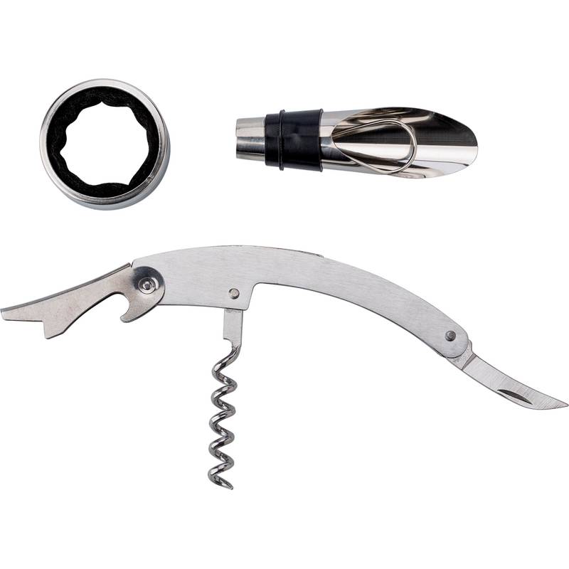 Sada na víno, černá - stříbrná Sada na víno, černá - stříbrná