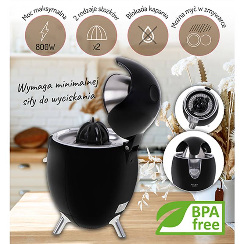 Odšťavovač na citrusy, čierna Odšťavovač na citrusy, čierna