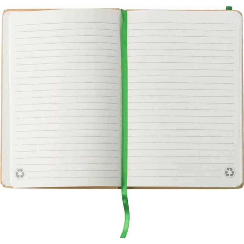 Zápisník z recyklovaného papíru (A5) Gianni, zelená limetková Zápisník z recyklovaného papíru (A5) Gianni, zelená limetková